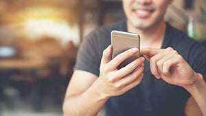 person using mobile device