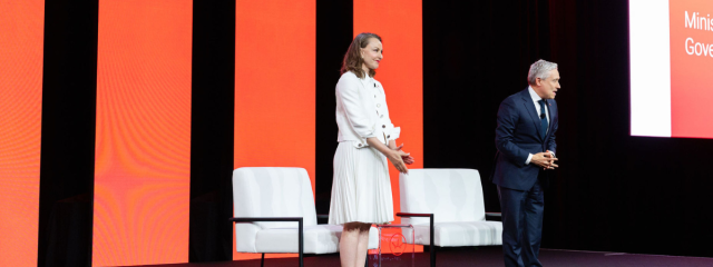 Susan E. Hawkins and the Honourable François-Philippe Champagne on The 2026 SUMMIT main stage