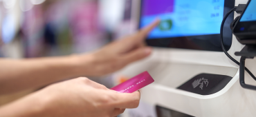 Payment being made at a retail location